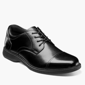 Nunn Bush Men’s Leather Bartole Street Lace Up Dress Shoes Sz 12 Slip Resistant